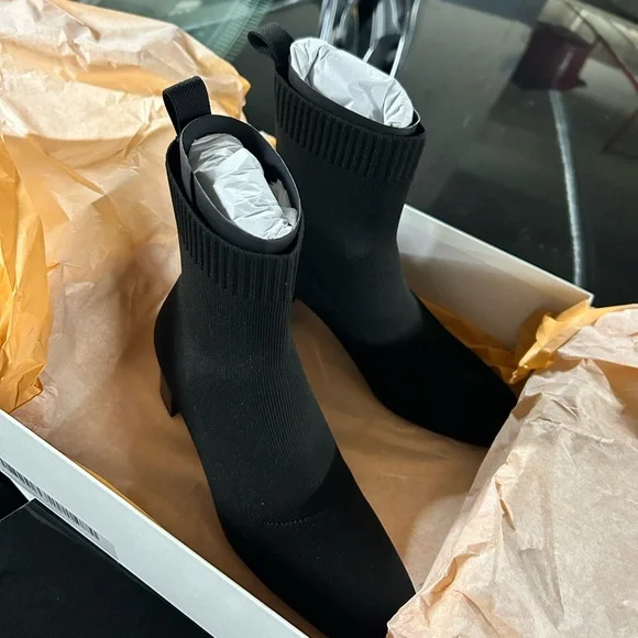 Quince Eco Knit Heeled Bootie - Picture 3 of 5